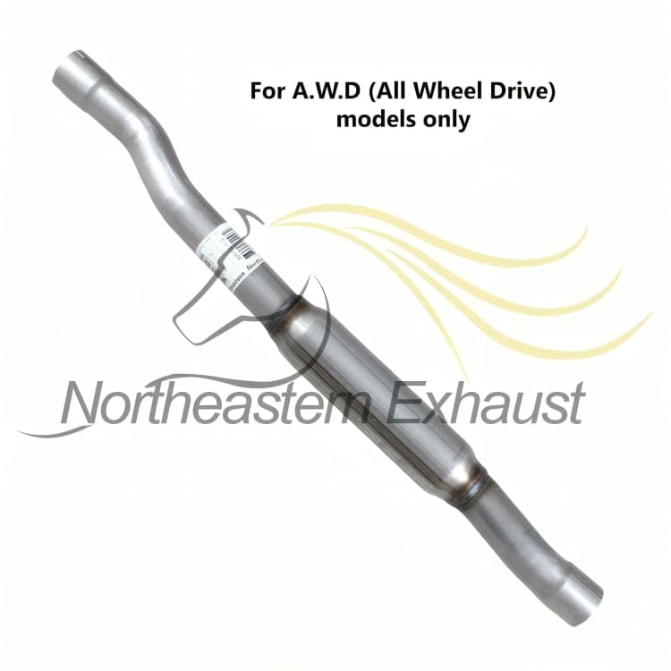 Stainless Steel Exhaust Resonator fits 2014–2019 Jeep Cherokee 2.4L, 2014–2018 Cherokee 3.2L