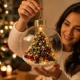 thumbnail image 5 of Christmas Light Up Story Ball Ornament, 3.94 Inch Glowing Mini Holiday Scene Tree Hanging Decoration With Warm Light For Festive Home Christmas Party Decoration,B, 5 of 6