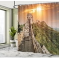 thumbnail image 5 of Ambesonne China Shower Curtain, Heritage Bricks, 69"Wx84"L, Orange Green, 5 of 5