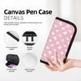 thumbnail image 2 of Gaeub Pink Cartoon Bear Print Canvas Pen Case,Pencil Case for Men Women, Large Pen Bag,Big Capacity Canvas Pencil Pouch, 2 of 6