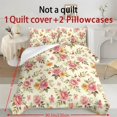 thumbnail image 6 of ZIATUBLES Pink Rose Printed Twin Bed Duvet Cover Set, 3 Piece Comfy Soft Bedding, Zipper Closure, Easy Care Modern Bedroom Decor Includes 1 Duvet Cover & 2 Pillowcases, 6 of 8