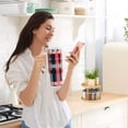 thumbnail image 5 of Yayeee 40oz Stainless Steel Tumbler with Straw and Handle Double-Wall Insulated Travel Water Bottle, Red Teal Stripes, 5 of 8
