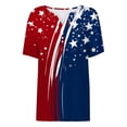 thumbnail image 5 of Womens 4th of July Shirt Patriotic Red White and Blue V Neck T Shirts Casual Summer Holiday Tops Fourth of July Outfit for Women, 5 of 5