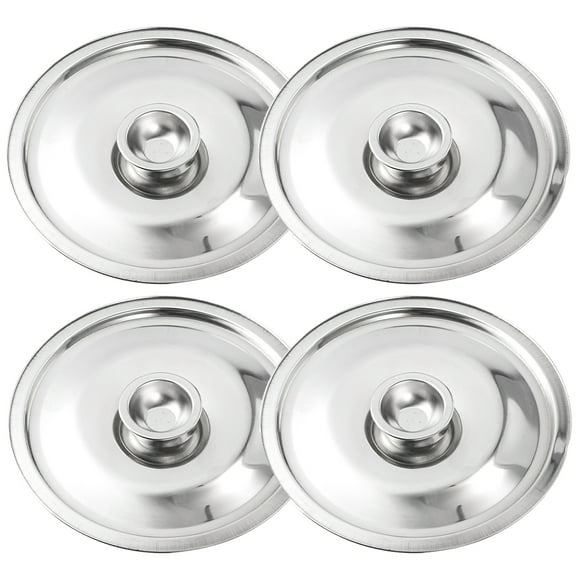 SEWCHICS 4-Piece Spill Proof Stainless Steel Pot Lids Set Kitchen Cookware Covers