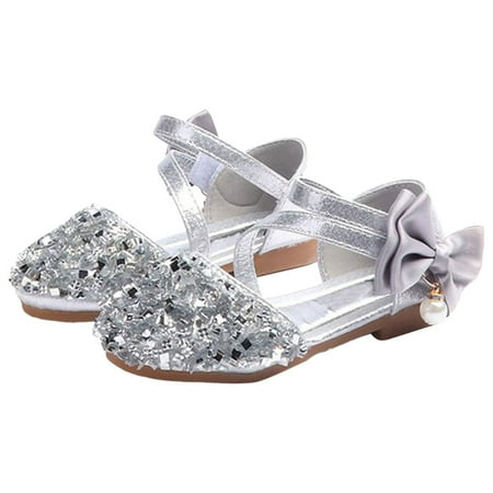 

Children Girls Shoes Glitter Princess Sandals Spring Summer Sequin Flat Leather Shoes Dance Shoes First Walking Footwear