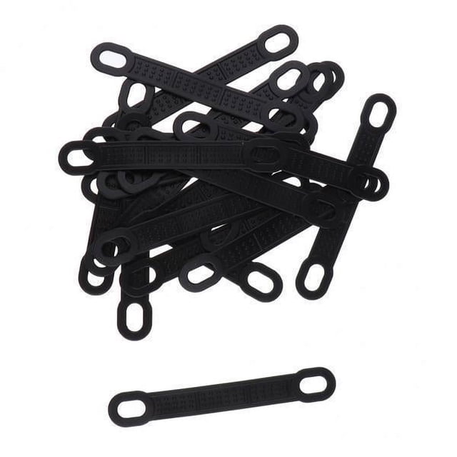 Paquete De 5x20 Tiras Para Colgar Ropa De Goma Negra Antideslizantes, Empuñaduras Para Colgar Ropa S