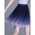 thumbnail image 3 of Women's Elegant Tulle Skirts, Gradient Color Elastic A-Line Layered Short Skirt Streetwear, 3 of 10