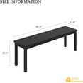 thumbnail image 7 of Vicllax Outdoor Benches Garden Bench Metal Modern Style 51.2"Lx13.4"Wx17.1"H for Porch Black(1Pcs), 7 of 7