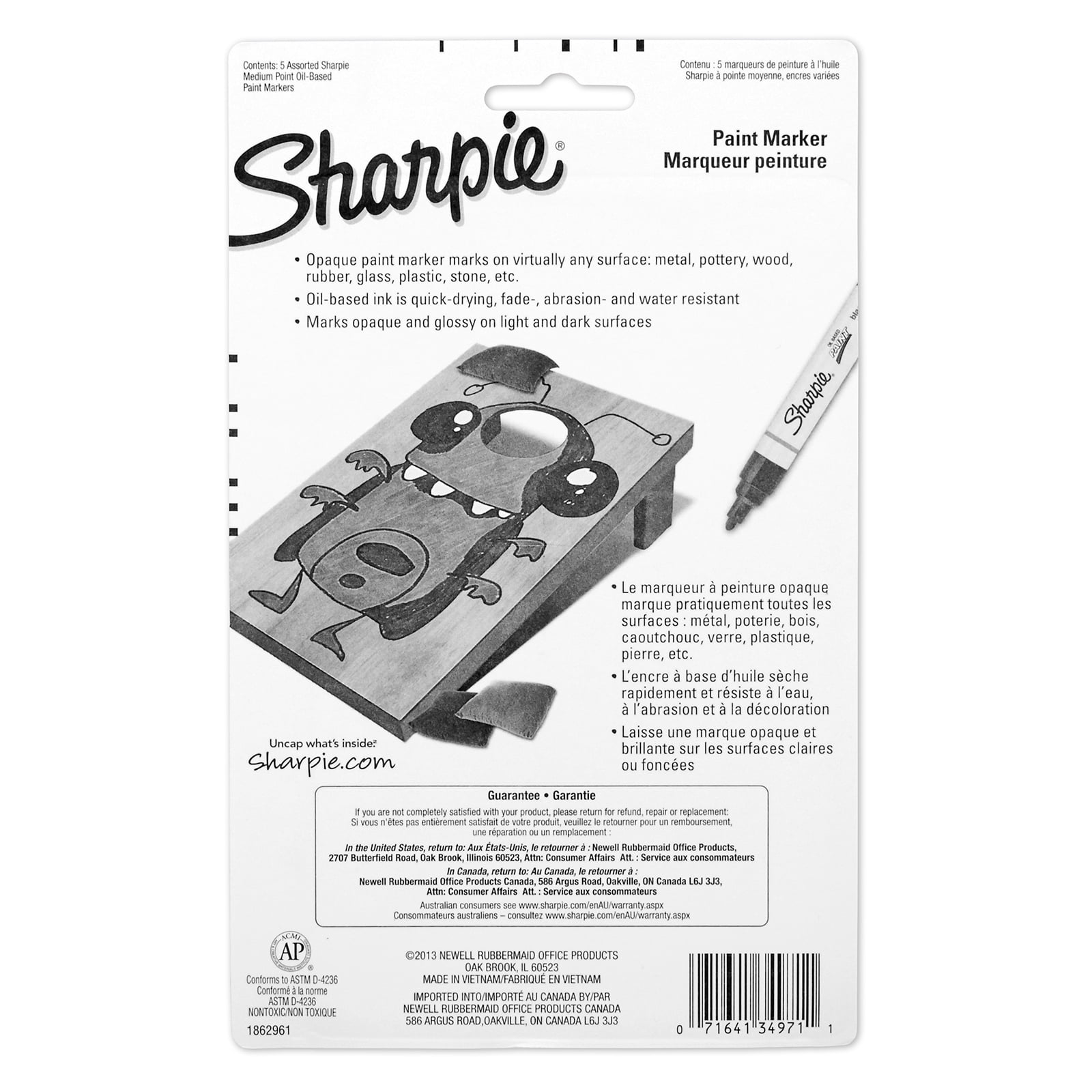 6 Packs: 5 ct. (30 total) Sharpie Oil-Based Primary Paint Markers