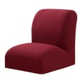 thumbnail image 1 of elásticas para sillas de comedor Funda sólida clásica Vino rojo Sunnimix Fundas para sillas de comedor, 1 of 8