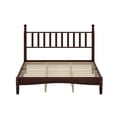 thumbnail image 5 of Aukfa Retro Queen Size Bed Frame with Gourd Shaped Headboard, Wood Platform Bed, Walnut, 5 of 8