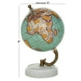 thumbnail image 3 of DecMode 5" Teal World Map Globe with Marble Base, 3 of 8