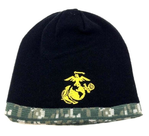 QKQ77 KK7 USMC Marine Corps Hedging Hat Unisex Skull Hat Knitted Hat Beanie Cap for Autumn/Winter Cap