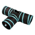 thumbnail image 1 of Túnel para gatos Salvador tubo plegable con juguete Color Azul Negro, 1 of 10