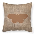 thumbnail image 2 of Carolines Treasures BB1051-BL-BN-PW1818 Butterfly Burlap and Brown   Canvas Fabric Decorative Pillow BB1051 18H x18W, 2 of 2