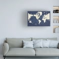 thumbnail image 3 of Sue Schlabach 'Blueprint World Map - No Border' Canvas Art, 3 of 3