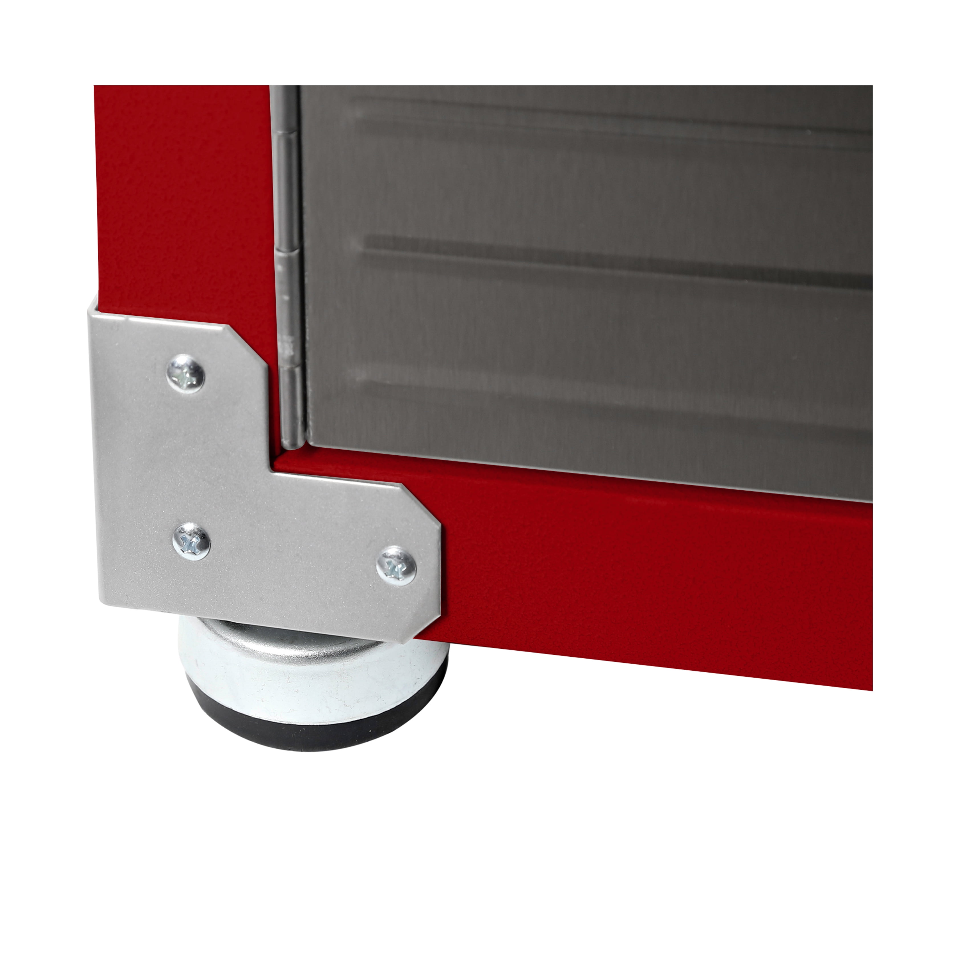 Seville Classics UltraHD® Steel Body Lockable Storage Cabinet Organizer Locker Shelving Unit, Red, 30" W x 18" D x 72" H