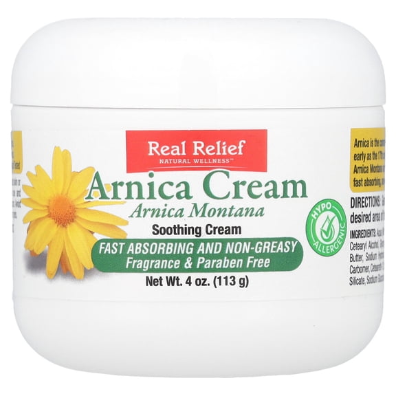 Homeolab 67100 4 oz Real Relief Arnica Soothing Cream