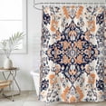 thumbnail image 6 of Orange Boho Shower Curtain Set - 72" x 78" Washable Bathtub Curtain with 12 Hooks, Abstract Art Vintage Ethnic Tribe Waterproof Fabric Stall Shower Curtains for Bathroom/Bathtub Décor, 6 of 6
