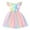 A, variant on Toddler Girl Summer Dress Short Sleeve Tutu Party Wedding Birthday Dresses 1-6 Years