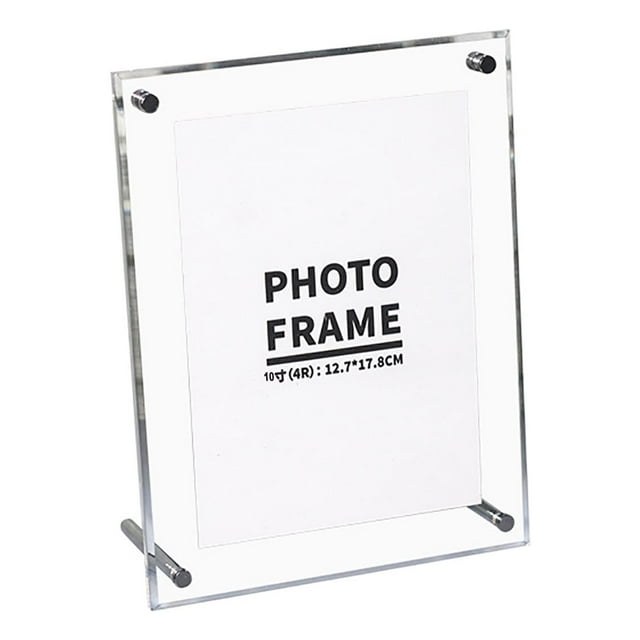 Marco de fotos acrílico transparente para exhibir certificados y fotos con soporte de metal, 24,2 x 29,3 cm (9,5 x 11,5 pulgadas)