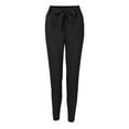 thumbnail image 6 of Aloohaidyvio No Boundaries Women's Casual High Waist Pants Ladies Bandage Elastic Waist Stripe Pants, 6 of 6