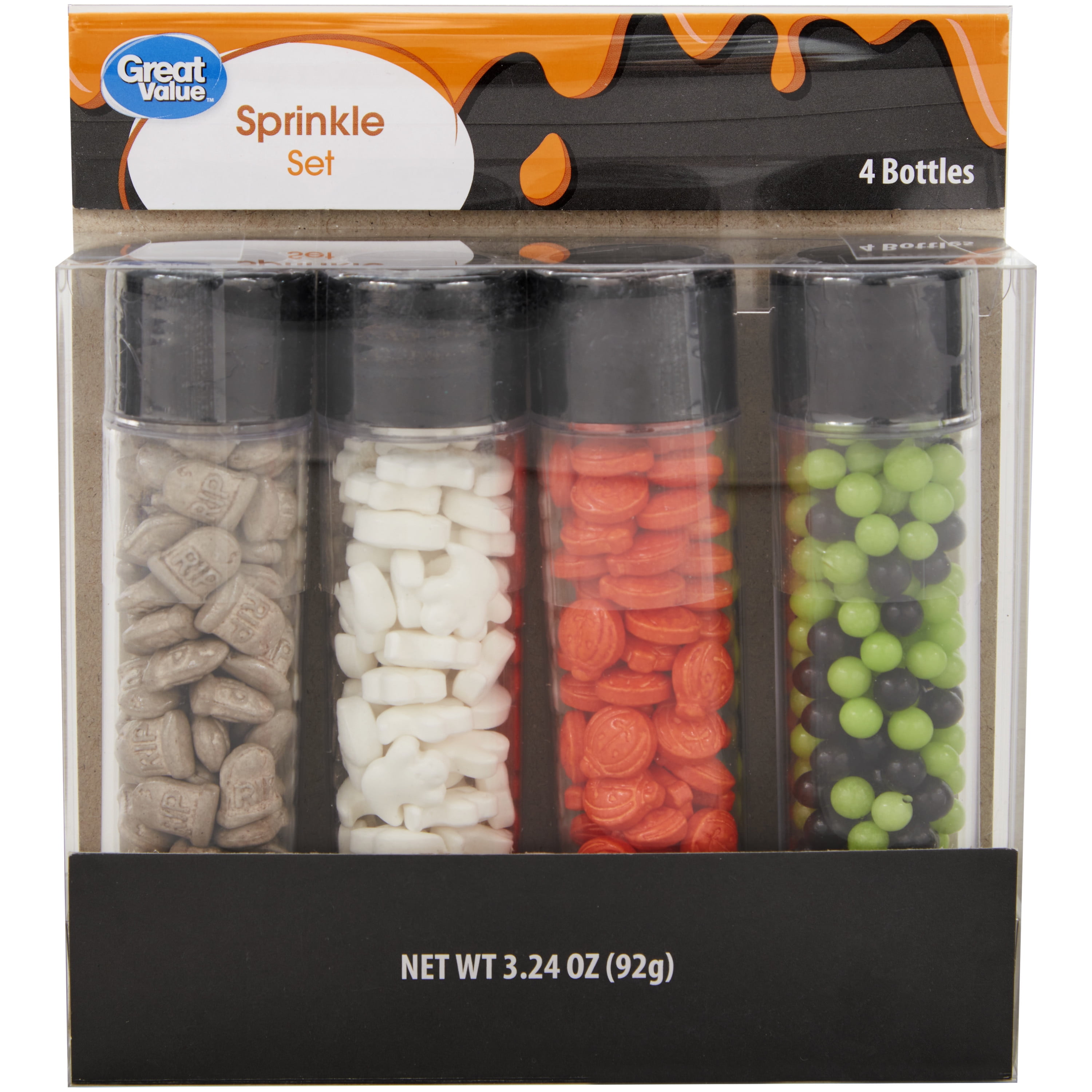 Great Value Halloween Sprinkles Test Tube Set, 3.24 oz