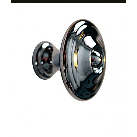 Bright Chrome Kitchen Cabinet Knob 1" Diameter 7/8" Proj Decorative Dresser Kitchen Cabinet and Furniture Knobs Renovators Supply