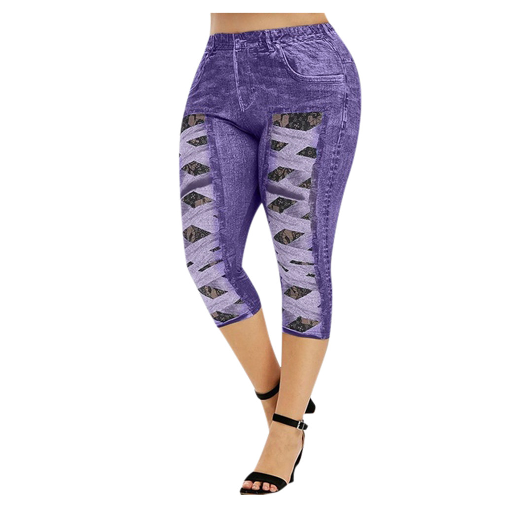 plus size purple jeggings