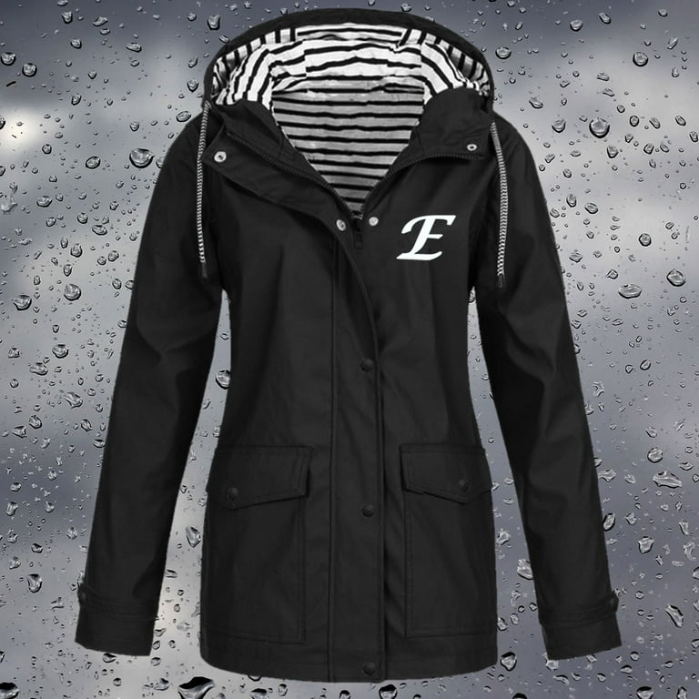Hood Rain Coat Women Women Solid Color Jacket Outdoor Plus Size Hoodies Casual Windproof Watertight Pockets Girls Nylon Jacket Windbreaker Jackets