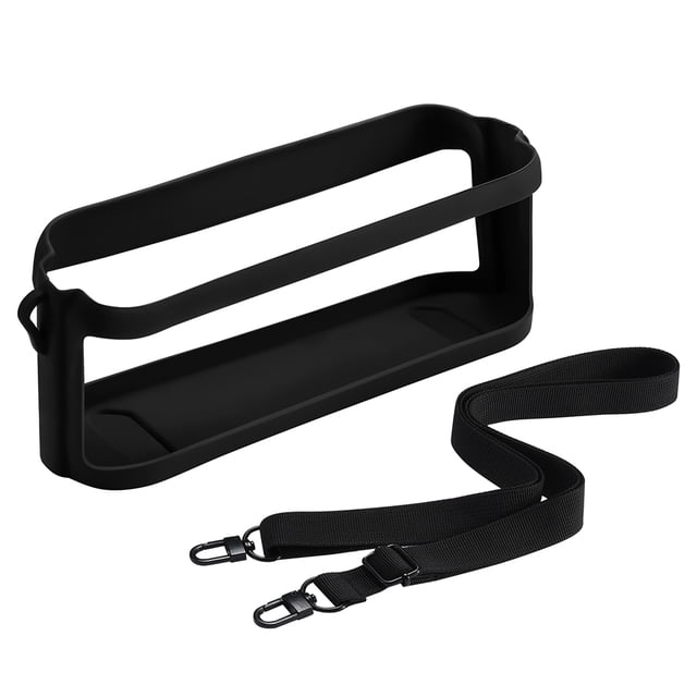 Funda Protectora Silicona Funda Protectora Portátil Con Correa para El Hombro Ajustable 1 5 Metros Suave A Prueba Caídas Y Golpes Lavable Adecuada para Altavoz Anker Soundcore Motion X600 (negro)