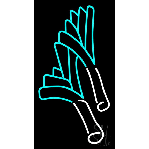 Vegetables LED Neon Sign 20 x 37 - inches, Black Square Cut Acrylic Backing, with Dimmer - Bright and Premium built indoor LED Neon Sign for restaurant window and interior decor.