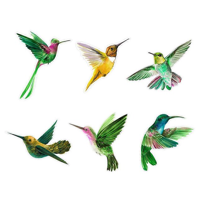 1 Set of Anti Collision Window Decal Static Bird Shape Window Sticker Alert Bird Window Decal