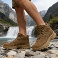 thumbnail image 2 of MeMoride Men's Waterproof Hiking Boots Mid-Top Hiking Shoes for Outdoor Trailing Trekking Camping Walking Shoes, 2 of 6