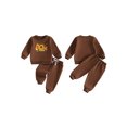 thumbnail image 2 of Cjfdfy Toddler Baby Boy Thanksgiving Outfit Turkey Truck Embroidered Long Sleeve Sweatshirt With Elastic Waist Joggers Cute Little Turkey Clothes My First Thanksgiving Fall Winter Outfit, 2 of 9