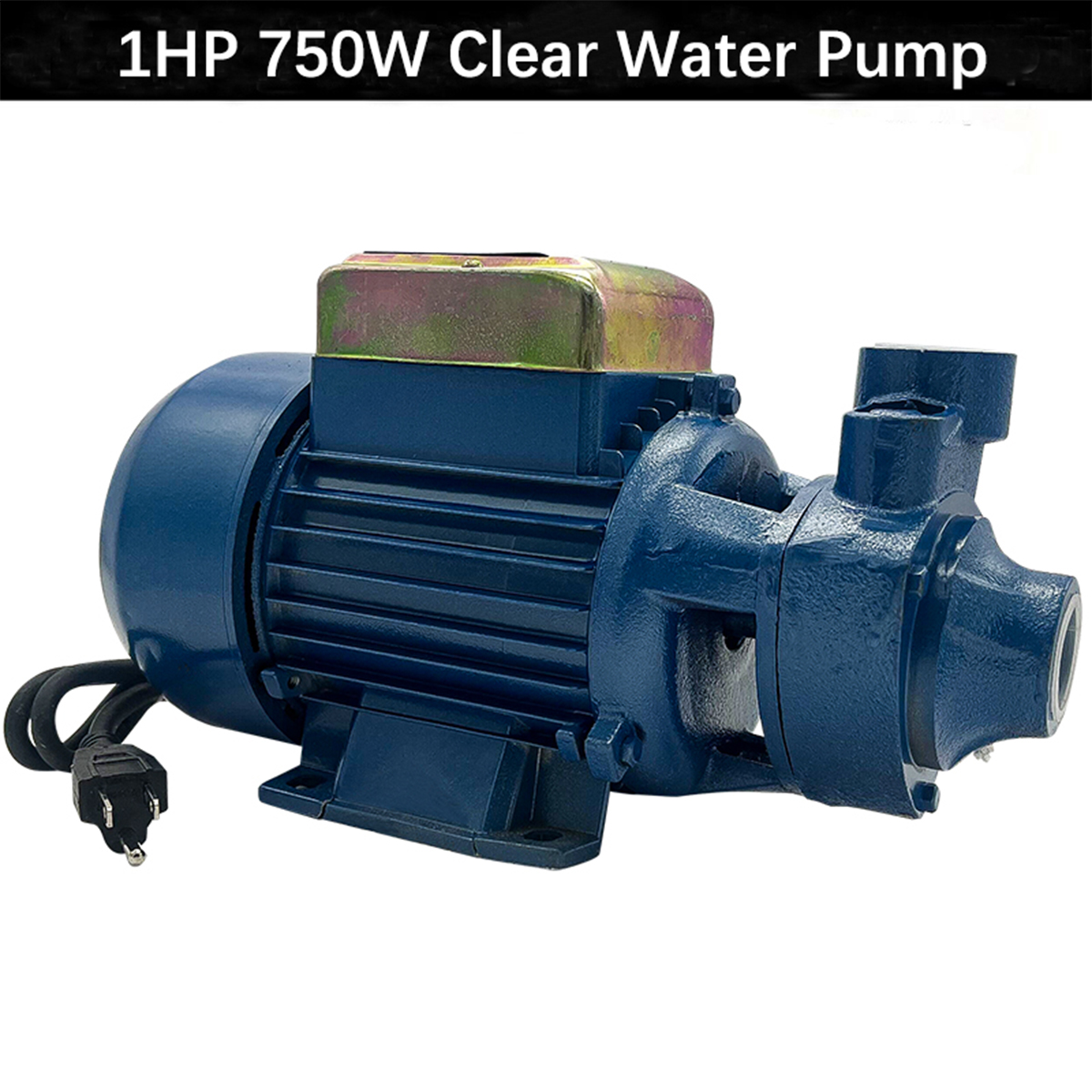 iMeshbean 1HP Clear Water Pump Electric Transfer Centrifugal Bio Diesel Pond Pool Farm US