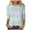 Z1 Sky Blue, variant on Tiweut Leisure T Shirts for Women 3/4 Sleeve Graphic Crew Neck Summer Striped Tunics Classic Fit Ladies Tees,Z1 Hot Pink,M