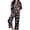 v-42Black139, variant on HAYIMI Women Christmas 2 Piece Pajama Set, Long Sleeve Lapel Button-Down Tops And Pants Set, Xmas Print Loungewear Sleepwear