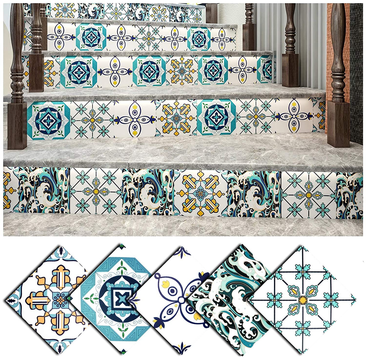 Classic Tile Stickers, Self-adhesive Waterproof Backsplash Stickers Home  Decoration Peel And Stick Wallpaper Removable Decorative Tile Wall Stickers  Stair Tile Stickers Wall Decals - Temu Netherlands