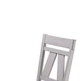 thumbnail image 2 of Wooden Side Chair with Fabric Upholstered Seat Set of 2 White and Gray - Saltoro Sherpi, 2 of 5