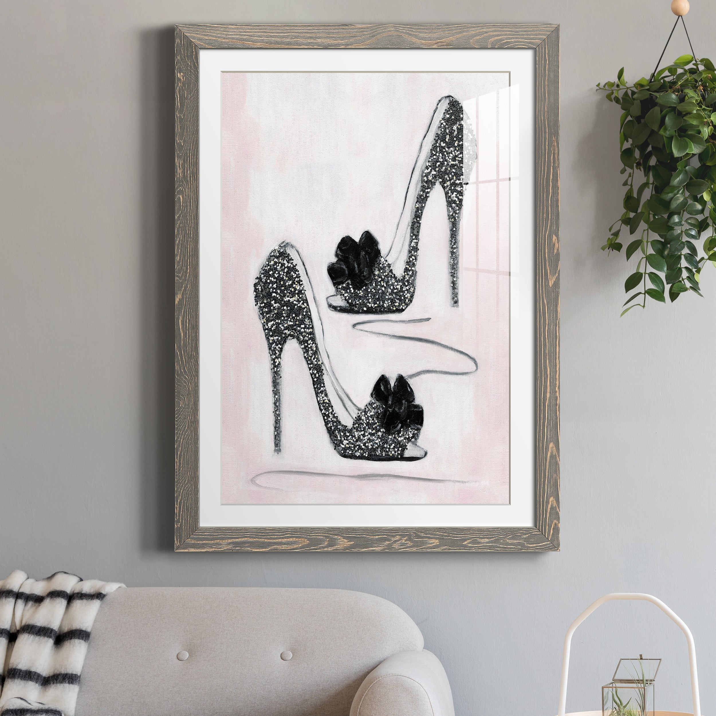 Shoes That Dazzle I - Premium Framed Print - Distressed Barnwood Frame - Ready to Hang