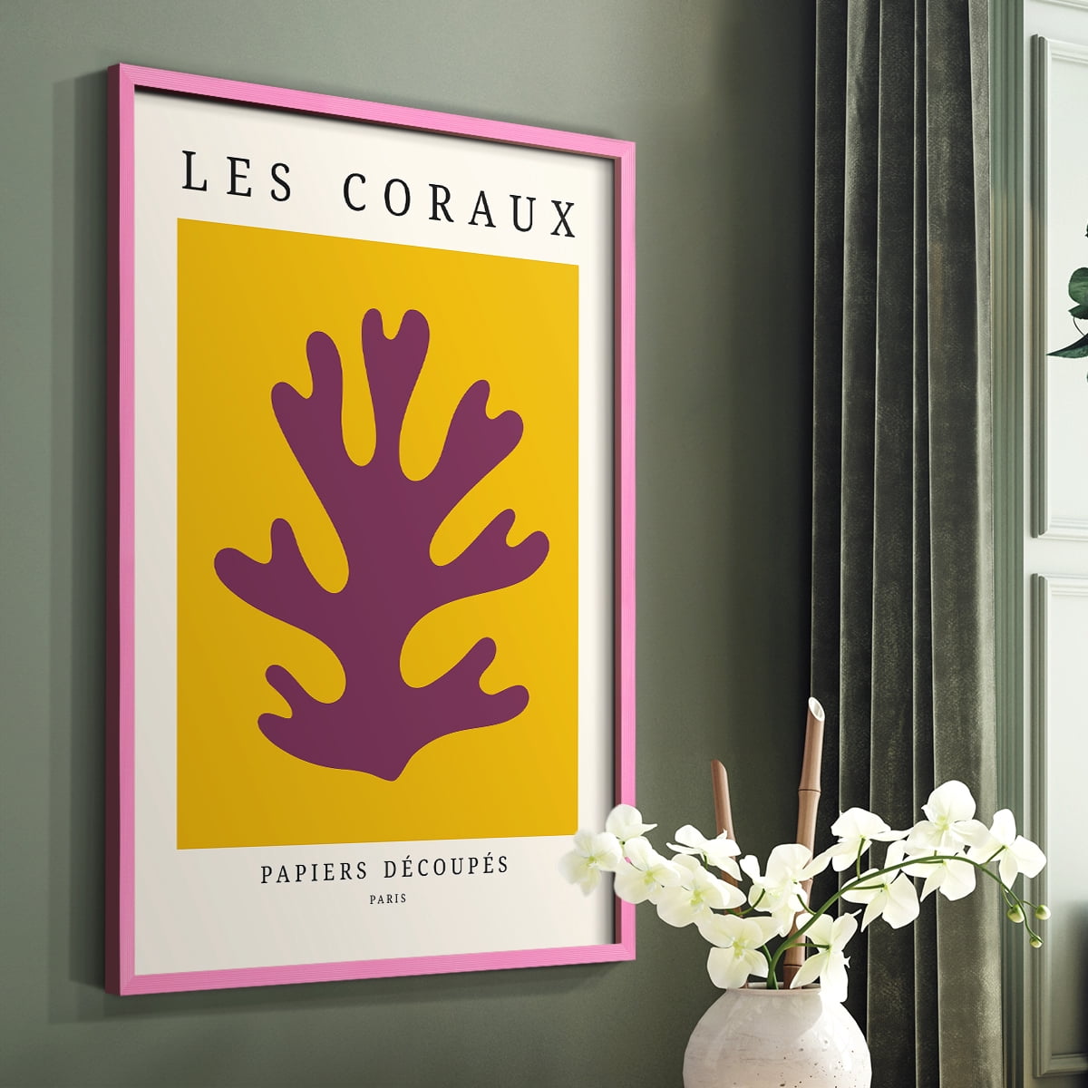 Matisse CCCLXX in Pink Solid Wood 8 x 10 Framed Print