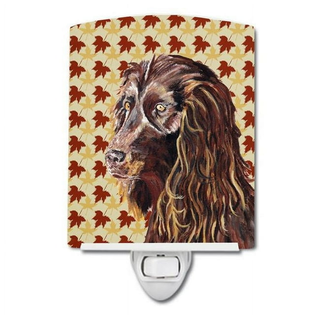 Carolines Treasures SC9546CNL Boykin Spaniel Fall Leaves Ceramic Night Light