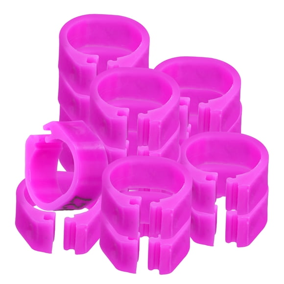 QUMIIRITY 100Ud Anillos Marcadores Para Y Plástico Morado Resistente Y Reutilizable
