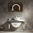 thumbnail image 1 of Classical European style Stainless Steel Bathroom Cabinet Bathroom Vanity With Sink Bathroom My Lux Decor Round, 1 of 5