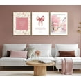 thumbnail image 4 of Hieng 3Piece Christian Wall Painting Bible Prints Girls Room Painting Bible Verse Poster with Pink Flowers and Bow Design Gallery Picture Religious Bedroom Decor, 4 of 6
