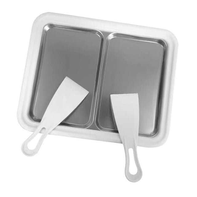 simhoa Machine à Crème Instantanée Poêle Froide Maison Assiette pour Sorbets Yogourt Glacé Gelato Blanc