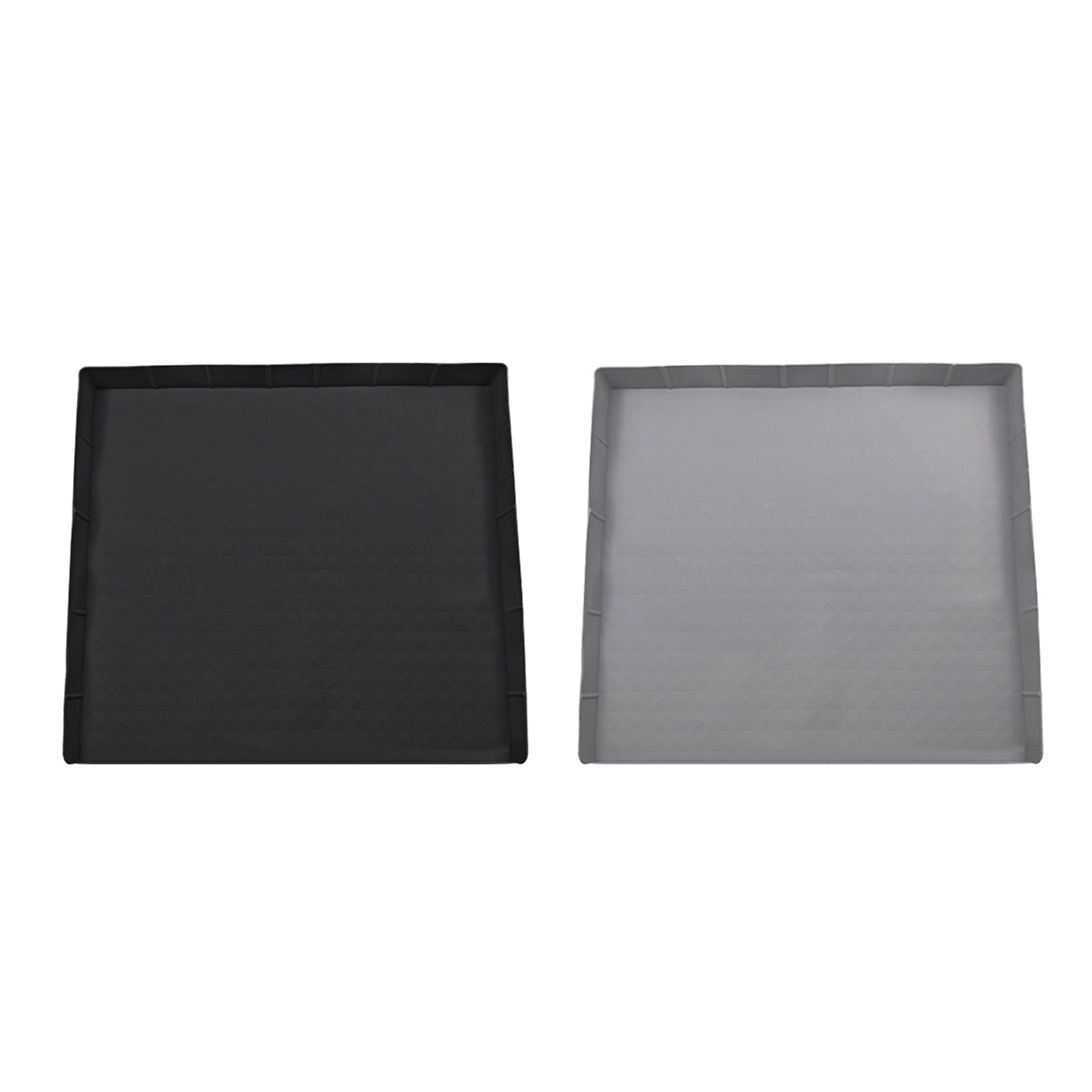 RUISINERY Small Fridge Silicone Mats 23.62x23.62in Washable Drip Pan with Raised Border Designs Protective Mats for Easy