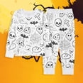 thumbnail image 3 of AWZXDE Halloween Pajamas Outfits Set Boys Halloween Pajama Set Long Sleeve With DIY Print Comfortable Wear For Kids 2 10 Years White1,5-6, 3 of 3