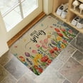thumbnail image 4 of Spring Welcome Mat Spring Door Mat Spring Flower Doormat - Hello Spring Floral Door Mat Indoor Outdoor Non-Slip Doormat Home Entryway Farmhouse Decor, 30"x17", 4 of 6